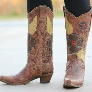 Corral Daisy Cognac Cowgirl Boots Size 10